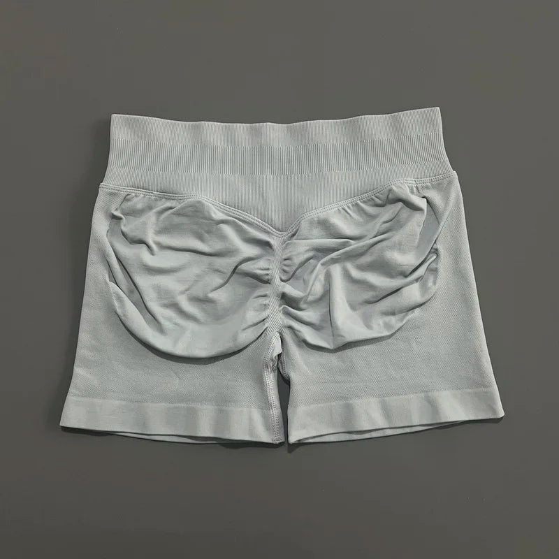 Women Fitness Workout Shorts Yoga High Waist Lift Butt Fitness Shorts Gym Running Sportswear Women Push Up Gym Leggings