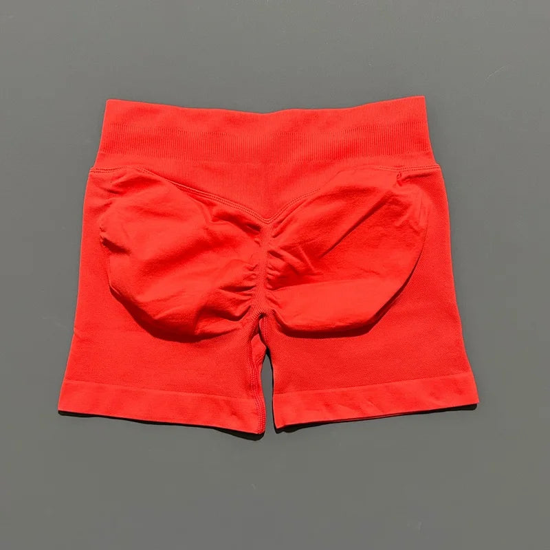 Women Fitness Workout Shorts Yoga High Waist Lift Butt Fitness Shorts Gym Running Sportswear Women Push Up Gym Leggings